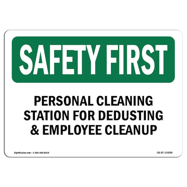 OSHA, 18" Height, Rigid Plastic, 24" x 18", Landscape, Personal Cleaning Station For Dedusting